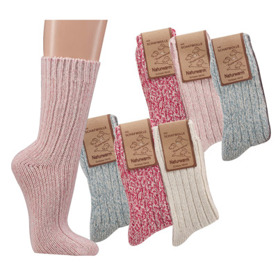Pletené dámske ponožky z ovčej vlny ''Norweger''