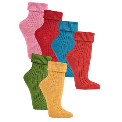 100% Vlnené farebné ponožky - Alpaka [dámske]