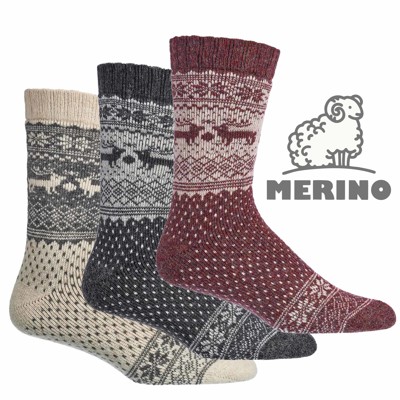 Zimné ponožky Merino + Alpaka - Nórsky Sobík [dámske]