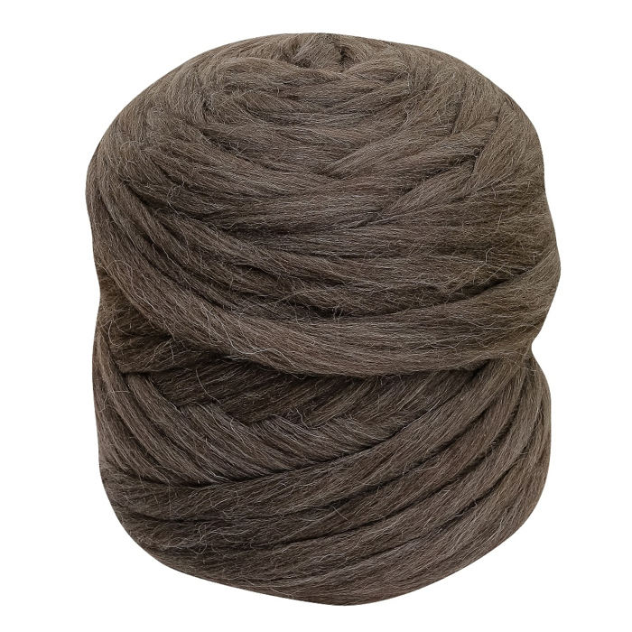 100% MERINO - Česaná ovčia vlna - prírodná hnedá