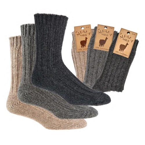 95% Vlnené ponožky Alpaka + Ovčia vlna [unisex]