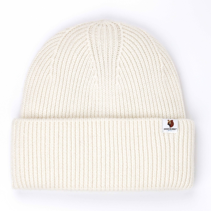 100% Merino vlnená čiapka Arctic - Prírodná biela