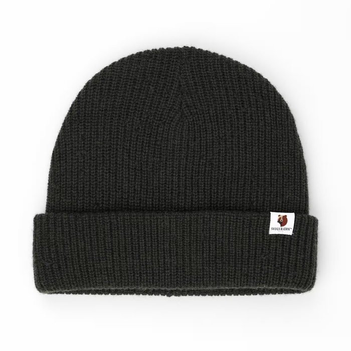 100% Merino vlnená čiapka WILD Rib knit (Jedľová)