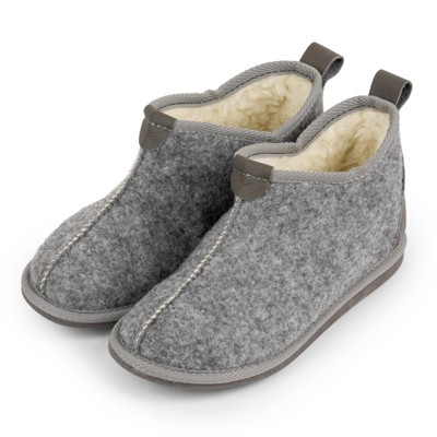 Sivé vlnené papuče plstené [unisex]
