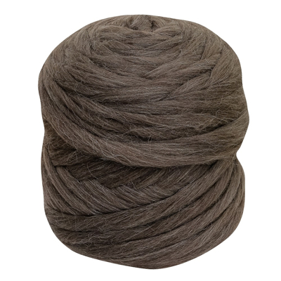 100% MERINO - Česaná ovčia vlna - prírodná hnedá