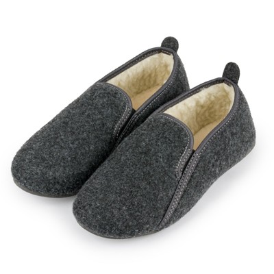 Čierne nízke vlnené papuče plstené [dámske]