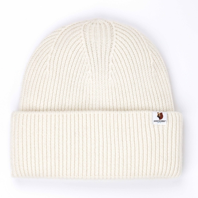 100% Merino vlnená čiapka Arctic - Prírodná biela