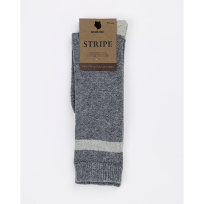 Vysoké vlnené ponožky Stripe (Šedá)