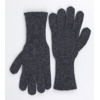Jemne pletené rukavice z jahňacej vlny (Tmavošedá)