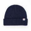 100% Merino vlnená čiapka WILD Rib knit (Tmavomodrá)