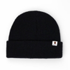 100% Merino vlnená čiapka WILD Rib knit (Čierna)