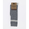 Vysoké vlnené ponožky Stripe (Šedá)